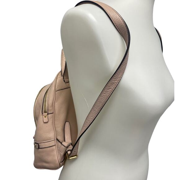 Michael Kors Pebbled Leather Pale Pink Backpack Handbag Purse Good Condition - Picture 5 of 9
